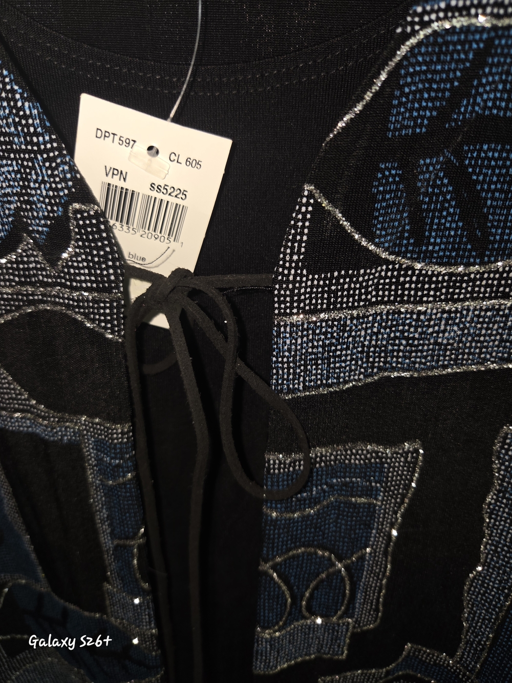 Women Black, Teal and Silver Professional Shirt